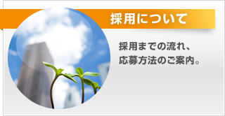採用について。採用までの流れ、応募方法のご案内。